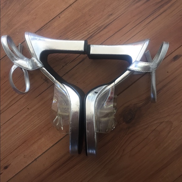 Vintage 90’s platform prom heel silver clueless - Picture 4 of 7